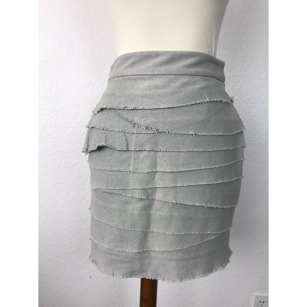 Adam by Adam Lippes Raw Trim Tiered Mini Skirt